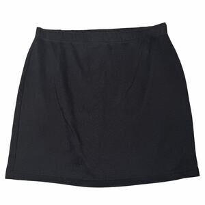 Express Tricot Skirt Womens Size XL Black Pull On Stretch Knee Length
